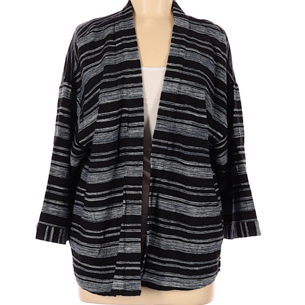 Lucky Brand Striped Oversized Cardigan M